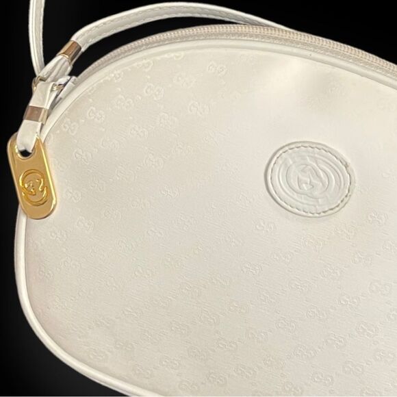 Vintage Gucci Micro GG Monogrammed Crossbody Bag White - (Authentic) - Picture 7 of 12